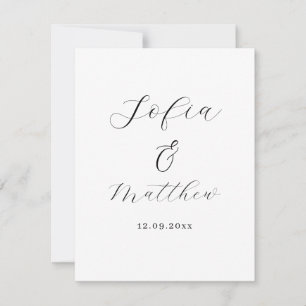 Cartão RSVP Simples obrigado de casamento