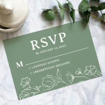 Cartão RSVP Simples para Casamento - Design editáv