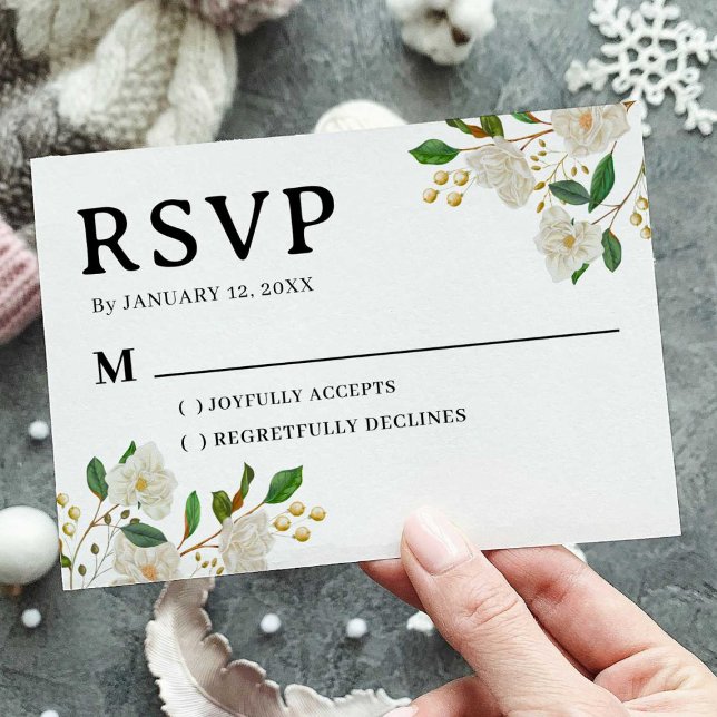 Cartão RSVP Simples para Casamento - Design editáv (Criador carregado)