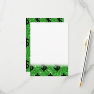 Cartão RSVP Sinal de Dólar Negro Money Empreendedor Wall Stre