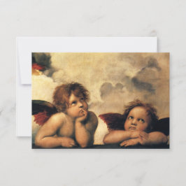Cartão RSVP Sistine Madonna Angels por Raphael Wedding