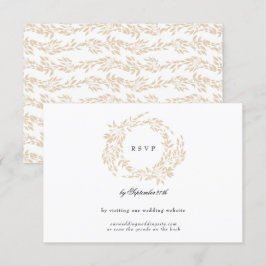 Cartão RSVP Site de Casamento de Pincel Clássico do Monograma