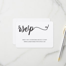 Cartão RSVP Site de casamento do gerador de códigos QR do Eleg