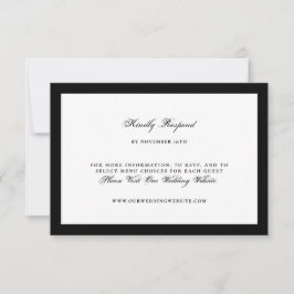 Cartão RSVP Site de Confirmação de Presença para Casamento For