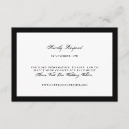 Cartão RSVP Site de Confirmação de Presença para Casamento For