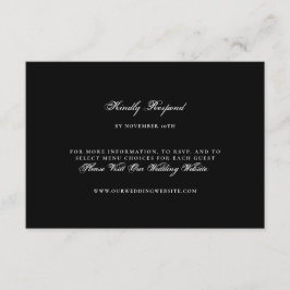 Cartão RSVP Site de Confirmação de Presença para Casamento For