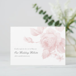 Cartão RSVP Site de Noivado Floral Botânico Elegante