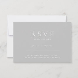Cartão RSVP Sítio de Casamento Moderno Mínimo Leve do CÓDIGO Q