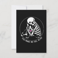 SKELETON HUG BOSTON TERRIER VOCÊ ME FAZ SENTIR VIV