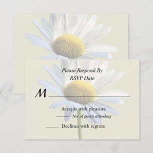 Cartão RSVP Sombra e Luz de Margarida