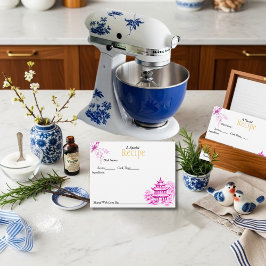 Cartão RSVP Special Recipe Chinoiserie Pink Card