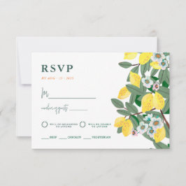 Cartão RSVP Summer Lemon Italy Sunset Weds