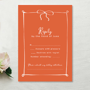 Cartão RSVP Sunset Letreiro Italiano Whimsical com Casamento d