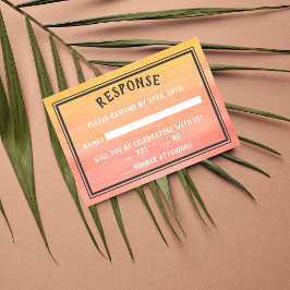 Cartão RSVP Sunshine Beach Destination Ocean Sunset Sunrise