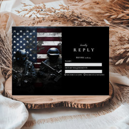 Cartão RSVP SWAT Team American Flag Graduation