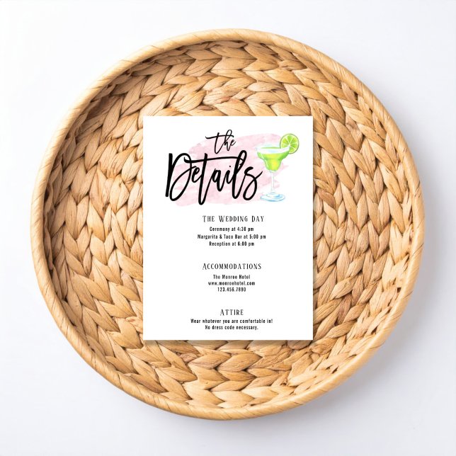 Cartão RSVP Taco Bout Love Wedding Details Card (Criador carregado)