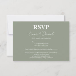 Cartão RSVP Tarjeta de confirmación