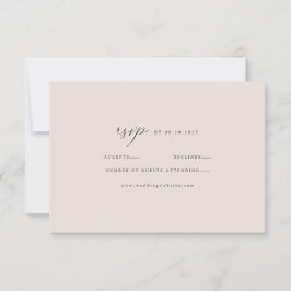 Cartão RSVP Taupe Moderno Minimalista Elegante