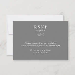 Cartão RSVP Telefone on-line simples elegante e elegante para