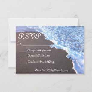 Cartão RSVP Tema Oceano e Praia
