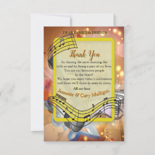 Cartão RSVP Temas de Celebração para Amantes de Música