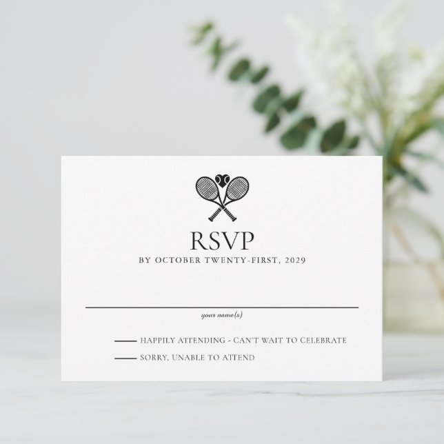 Cartão RSVP Tênis Love Wedding (Em pé/Frente)
