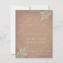 Cartão RSVP Terracotta Boho RSPV Card