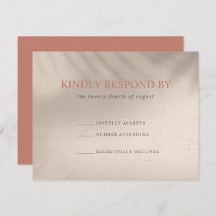 Cartão RSVP Terracotta e Sand Elemental