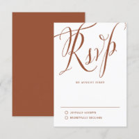 Terracotta Rustic Calliografia Casamento