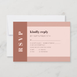 Cartão RSVP Terracotta Terthy Moderna Tipografia Moderna Escol