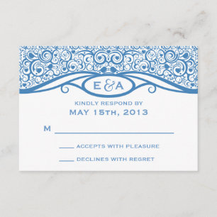 Cartão RSVP Teste padrão R.S.V.P. da videira dos pássaros do