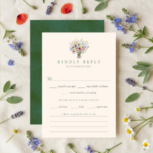 Cartão RSVP The Wildflower Meadow Wedding Suite -