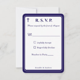 Cartão RSVP Timeless Catholic Monogrammed Response Card