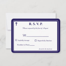 Cartão RSVP Timeless Catholic Monogrammed Response Card