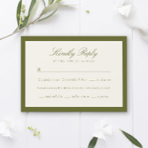 Tipografia Clássica de Casamento em Verde Oliva RS
