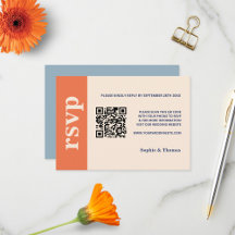 Tipografia Negrita Moderna Casamento Laranja Azul