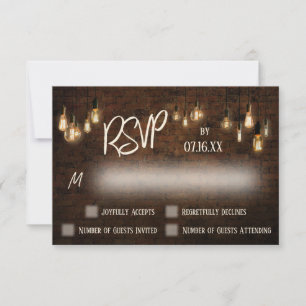 Cartão RSVP Tipografia Personalizada - Tipografia Industrial B