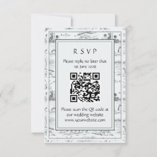 Cartão RSVP Toile Loch Ness