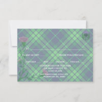 Tradicional Scottish Tartan e Scotland Thistle