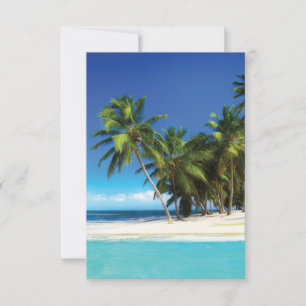 Cartão RSVP Travesseiro decorativo de praia exótico