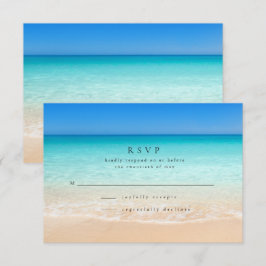 Cartão RSVP Tudo que precisamos é amor e o casamento da praia