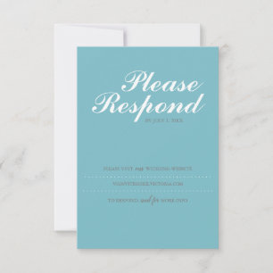 Cartão RSVP Turquesa, Site de Casamento