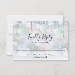 Cartão RSVP Twinkle Twinkle Gênero Chá de fraldas de inverno n