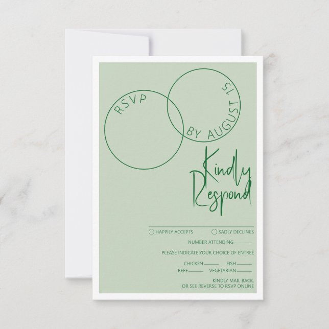 Cartão RSVP Two Rings Response Card (Frente)