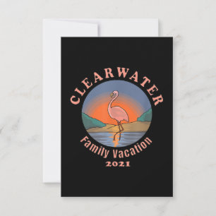 Cartão RSVP Vacinação Flamingo Clearwater 2021   Funny Flami