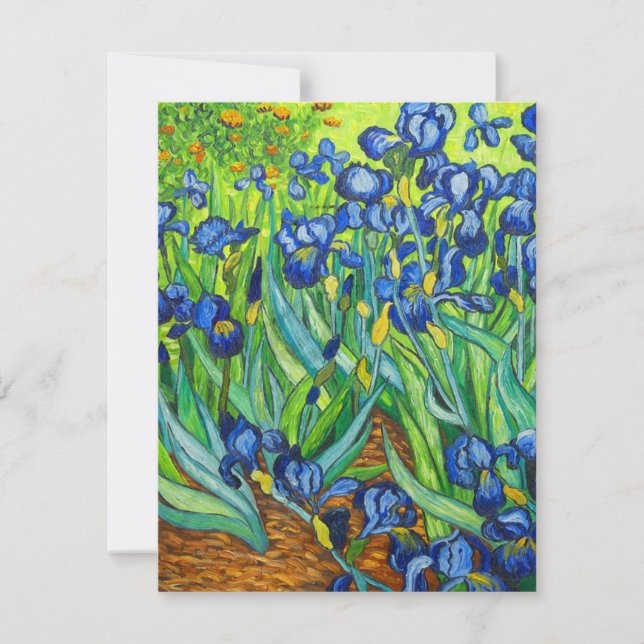 Cartão RSVP Van Gogh Irises (Frente)