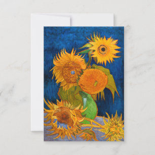 Cartão RSVP Van Gogh Sunflower