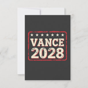 Cartão RSVP Vance 2028 Para Presidente Eleitoral Trump Republi