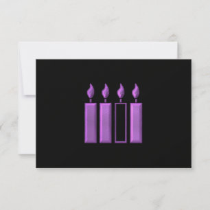 Cartão RSVP Velas "3-D" de coroa