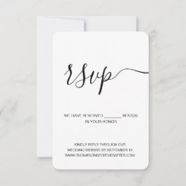 Cartão RSVP Vertical sobre Casamento de Assentos Reservado Min